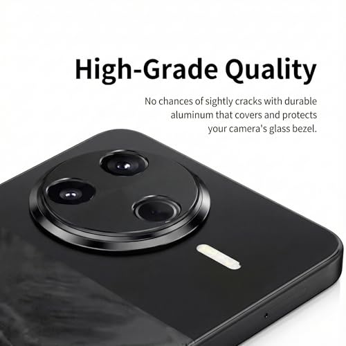 Image of HPTech Camera Lens Protector Compatible with POCO F7 Ultra | 9H Hardness Tempered Glass | 3D Curved Ultra HD Clear Camera Guard | Heavy Thickness Scratch Resistant Lens Cover - Pack of 1