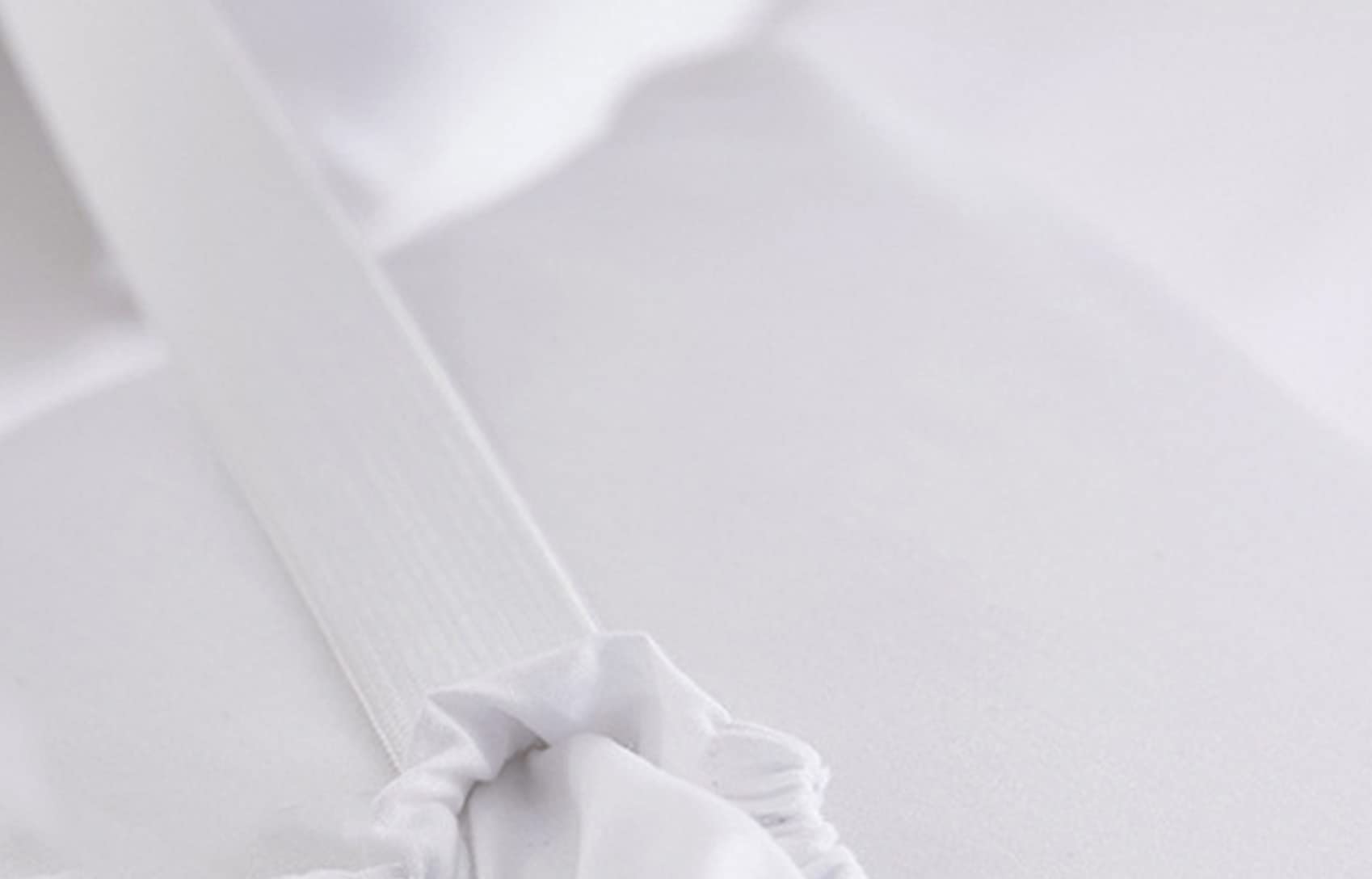 Gonne da letto, Gonna da letto elastica con volant semplice, Gonne da letto con volant in tinta unita Copri giroletto for letti King, Gonne da 14,9 pollici(Light Grey,Queen)