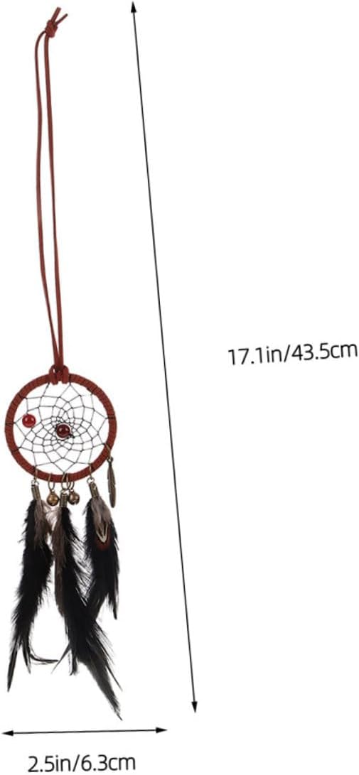 OUNONA 2pcs Dream Catcher Car Hanging Ornament Small Vehicle Accessory for Rear View Mirror Creative Car Charm Decoration Interior Aesthetic for Auto