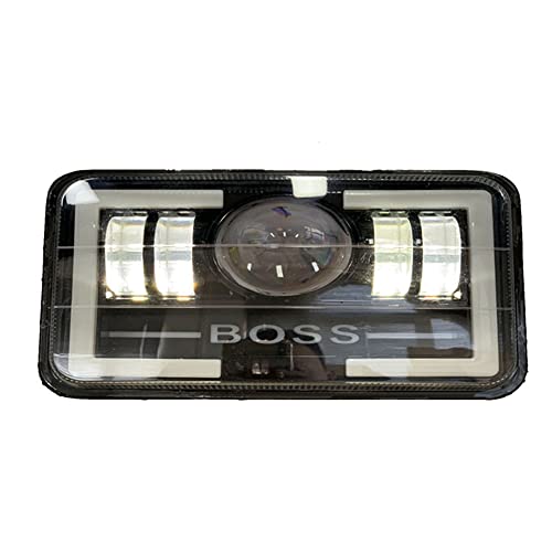 Mincar 5 Pouces Carré Voiture LED Phares Coloré Haut Bas Faisceau Jaune Clignotant DRL pour Wrangler Harley Moto Tout-Terrain Cover