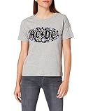 Springfield Camiseta ACDC, Gris Oscuro, M para Mujer