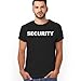 Veracco Security Guard Event Staff T-Shirt Two-Sided 2 Big Print, Men’s Uniform Tee Black