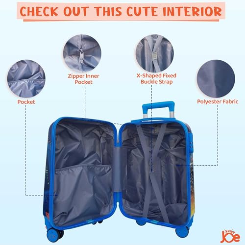 Image of JUNIOR JOE 20 Inch Kids Suitcase with 4 Wheel Travel Trolley Bag (4 Day Trip) (DESIGN-13, 20 INCH)