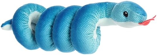 Aurora® Playful Snake Wrist Wranglers™ Blue Pit Viper Stuffed Animal - Vibrant Colors for an Eye-Catching Design - Perfect for Kids, Adults, and Any Reptile Enthusiasts