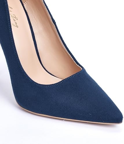 Zwarte echt suede pumps met naaldhak | Brenda zaro pumps zwart suede