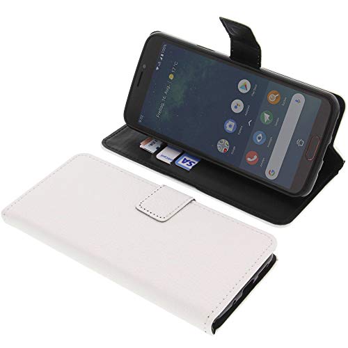 foto-kontor Tasche kompatibel mit Doro 8080 Book Style weiß Schutz Hülle Buch