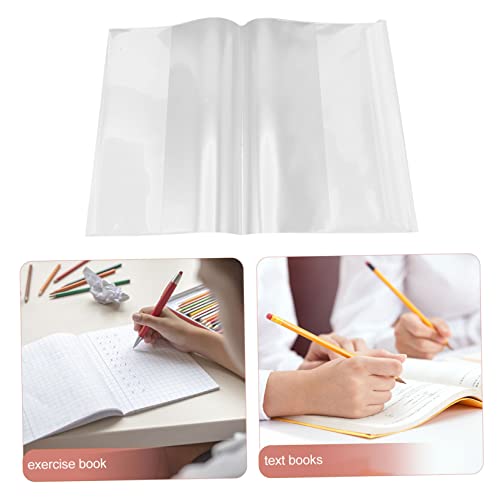 jojofuny 40 Peças Capas Escolares Transparentes De Manga Macia Contra Deslizamento De Água Exercício