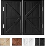 Schwingtüren Saloons, robuste Küche und Café, Eingang Trennwand-Holztüren, rustikale Doppel-Halbtüren aus Massivholz Bars im Innenbereich, geeignet Haus, Waschküche Flur(Black,56”X 39”)