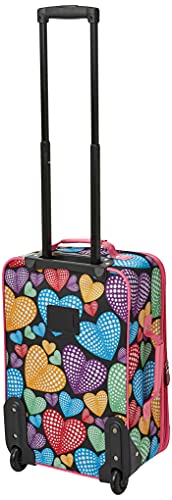 Rockland Fashion Softside Upright Luggage Set, Expandable,New Heart, 2-Piece (14/19) #TOP1