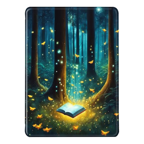Coque Amazon Kindle 2016 8e Génération Flip Etui Cuir Silicone Automatique Veille Réveil Magnétique Case 360 Degrés Etanche Basic 2 Housse Bateau Galaxie Fleurs Motif pour Amazon Kindle 8 Écran 6 (6)
