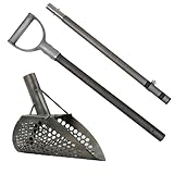 Dune Scoops Loch Ness Mini Titanium Beach Sand Scoop Includes Titanium Pole with Handle
