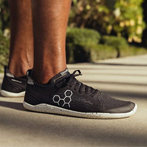 Vivobarefoot Geo Racer Knit, Mens Vegan Ultra-Light Trainers With Barefoot Sole Obsidian #TOP7