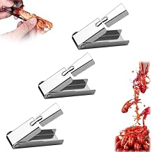 Crawfish Peeler Tool, Stainless Steel Crawfish Tail Remover Tool, Efficient Crayfish Shelling Device, Fast Sheller Opener Seafood Tools for Kitchen Restaurant, Easily Peeling Shrimp Tail Off 3Pcs