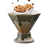 Pottery Coffee Mugs | Versatile Stoneware Funnel Coffee Tea Cup Set Retro Style Novelty - 170ml Innovative Aesthetics Stoneware Cup & Saucer Sets For Cofffee Milkshake Cappuccino Latte Sake Yogurt