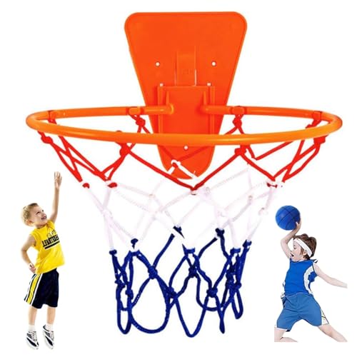 Basketball Rims, Ki-ds Basketball Hoop, Indoor Wall Door Mounted Basketball Hoop, Portable Basket Ball Hoop for Silent Ball, Indoor Outdoor Hanging Basketball Hoop for Beginners Practice at Home