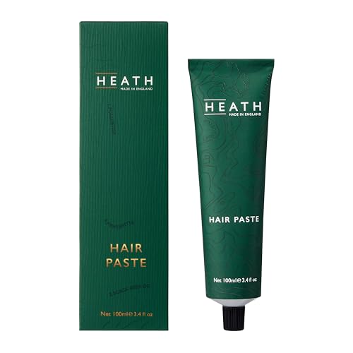 Heath Mens Hair Paste 100ml, Hair Styling Wax, Volume and Texture, Instant Results, Protects against Pollution, Strengthens Hair Growth, Travel Size, Gift For Men, Vegan and Cruelty Friendly