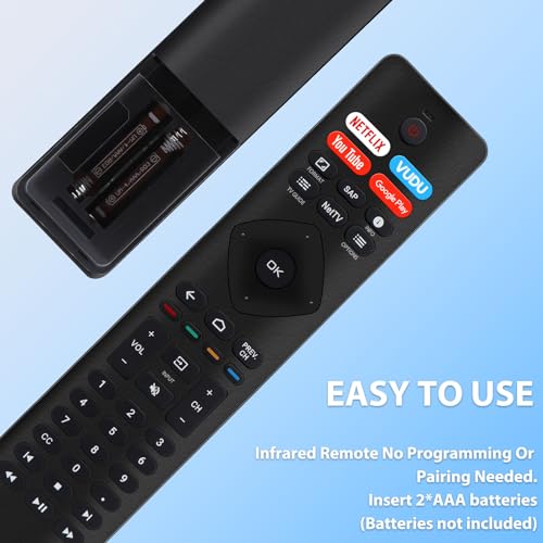 Image of Universal Remote for All Philips TV Remote Replacement, for Philips Smart TV, LED, LCD, HDTV, 3D, 4K UHD TVs