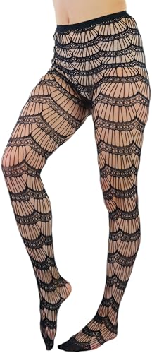 Image of ToBeInStyle Women's Wide Horizontal Contrast Stripe Tights Opaque Hosiery