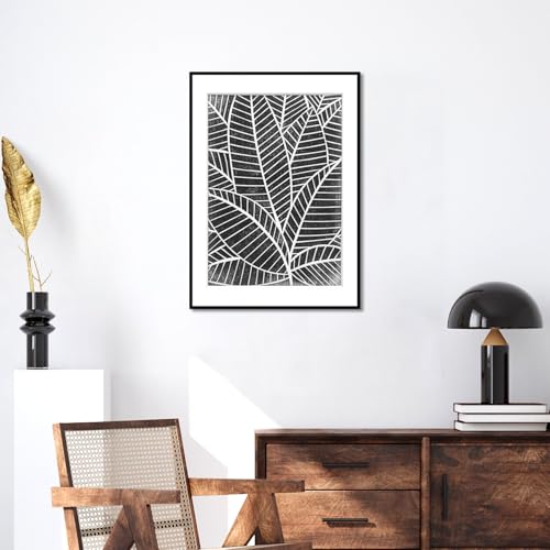 Image of Homso 20x28 Picture Frame in Black, Metal Thin Board 20 x 28 Frame with Acrylic Plexiglass for Poster Pictures A2 with Mat or 20x28 without Mat for Horizontal and Vertical