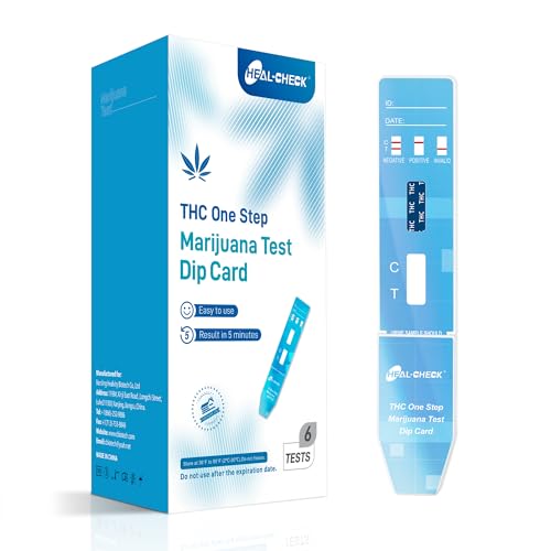 Drug Test Kit Marijuana, THC Screen Urine Drug Test Kit, 50 ng/ml, Marijuana Drug Test for Home Use, Results in 5 Minutes - 6 Strips, EXP. 30th March 2026