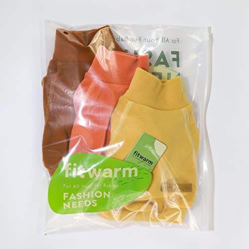 Fitwarm 3 Pack Classic Fleece Dog Sweater, Turtleneck Dog Sweatshirt, Dog Winter Clothes For Small Dogs Boygirl, Pet Pullover Jumper, Cat Apparel, Orange, Yellow, Coffee, Medium #TOP7