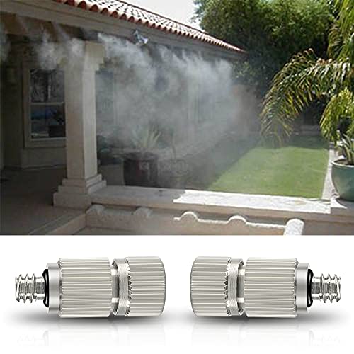 High Pressure Misting Nozzles For Outdoor Cooling System Outdoor Cooling Nozzle, Unc 10/24 Stainless Steel Misting Nozzles 0.012" Orifice (0.3Mm), Silver Tone,30 Pcs #TOP5