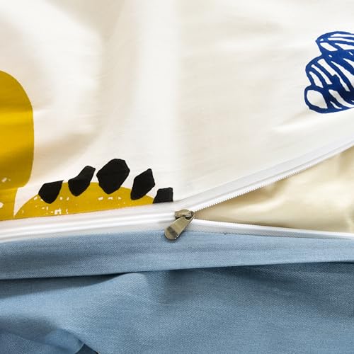 Lunoroey Kids Dinosaur Duvet Cover Set King Size 100% Cotton Bedding Kids Boys Girls Dinosaur Bedding Soft Cotton All Season Quilt Cover Comforter Cover Set - Image 4