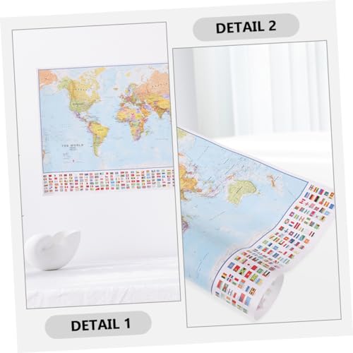 Ciieeo 軽量丁寧な仕上げの帆布素材使用した世界地図タピストリーは パーティーデコレーションやフォトプロップスに最適 リビングや玄関のインテリア壁掛けしてものウォールアートす [5]