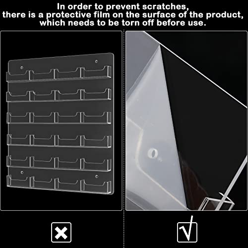 Lincia Suporte de cartão de visita com 24 bolsos, suporte de parede, vários bolsos, porta-cartões de