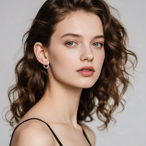 Easter Basket Stuffers-14K Gold/Silver Plated Huggie Hoop Earrings for Women,Lightweight Minimalist Small Hoops,earrings for sensitive ears women by Jewanfix - Image 4