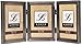 Lawrence Frames Antique Pewter Hinged Triple 3x5 Picture Frame - Beaded Edge Design