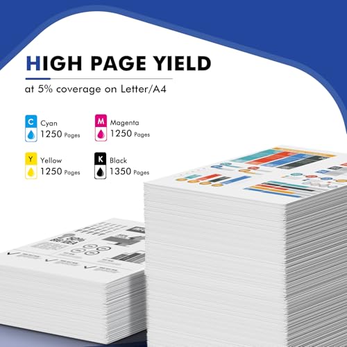 206A Toner Cartridges 4 Pack M283fdw M283cdw Set Compatible Replacement for HP 206A 206X Color Laserjet Pro MFP M255dw M255nw M283 M255 Printer High Yield Ink (with Chip) (Black Cyan Yellow Magenta)