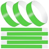 使い捨て リストバンド イベント用 100枚 蛍光 合成紙 防水 耐引裂き 音楽ライブ クラブ スポーツイベント フェス パーティー 遊園地 14色選択可能 BEIHOO（100枚 蛍光グリーン）