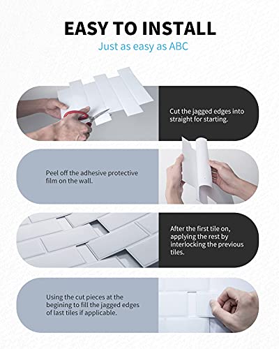 Art3D 10 Thickened Subway Tiles Peel And Stick Backsplash For Kitchen, Stick On Wall Tiles #TOP4