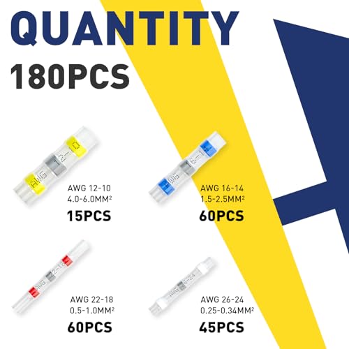 image for haisstronica 180PCS Solder Seal Wire Connectors-Waterproof Solder Wire