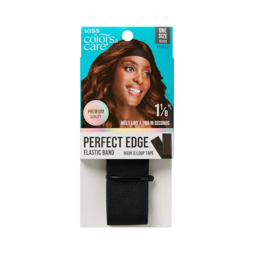 KISS Colors & Care Perfect Melt Elastic Band 1-⅛” - Soft & Stretchy, Perfect Pressure, Lightweight, Comfortable, Non-Slip Ideal For Melting Lace Frontals, and Laying Edges, Suitable For All Hair Types
