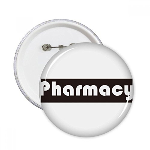 Pharmacie cours et major pins badge rond noir pour blouse et sac