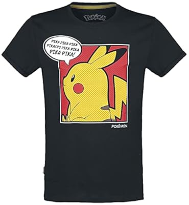 Pokémon Pika Pop Hombre Camiseta Negro M 100% algodón Regular | Ya disponible en tu tienda friki favorita! En mundofriki.es! Pokémon Pika Pop Hombre Camiseta Negro M 100% algodón Regular | Ya disponible en tu tienda friki favorita! En mundofriki.es!