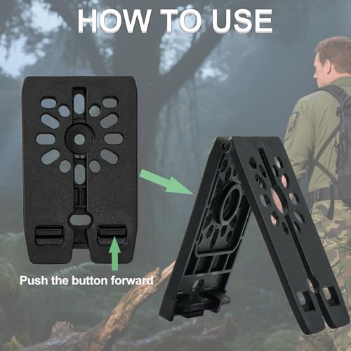 PQEUGOA Molle Attachment with Mounting Hardwares, 3" Molle Clips for Vests, Backpacks, Pouches, and Molle Belt (B-Black 1pc) by PQEUGOA - Image 4