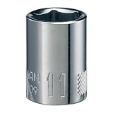 CRAFTSMAN Shallow Socket, Metric, 1/4-Inch Drive, 11mm, 6-Point (CMMT43509)
