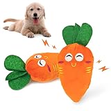 Andiker 2 pcs Dog Squeaky Toy, Dogs Carrot Pet Funny Squeaky Toys Dog Plush Toy for Small Medium Large Dogs and Cats (2pcs)