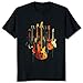 Vintage Guitar Band Shirt for Men Retro Music Guitar Graphic Tee (US, Alpha, 3X-Large, Regular, Regular, Black)