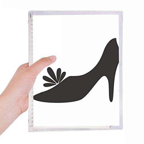 Cahier à feuilles en spirale à talons hauts noirs pour journal intime