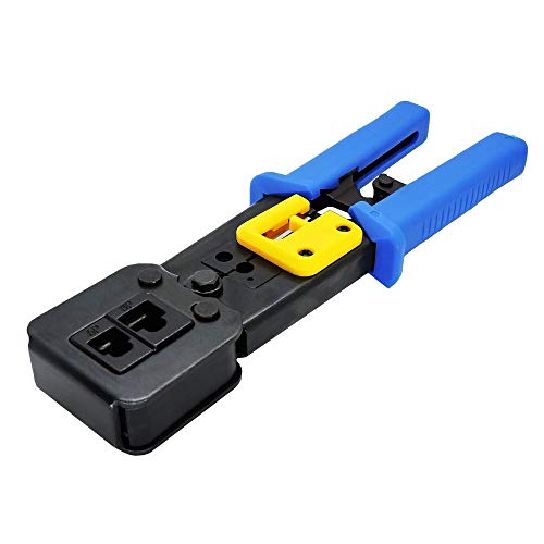 Alicate de crimpar Multi função corta fio para conectores de passagem EZ Crimp RJ45 RJ12 RJ11