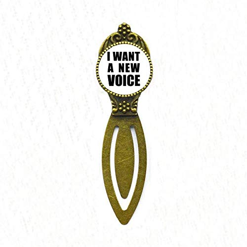 Marque-page rétro I Want A New Voice en métal gravé haut de gamme