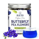 BLUE TEA - Butterfly Pea Flower - 30 Pyramid Tea Bags | SUPER ANTI-OXIDANT | Direct From Source - Flower Based - Herbal Tea - Caffeine Free - Plant-Based Biodegradable Tea Bag | Pet Jar Packaging