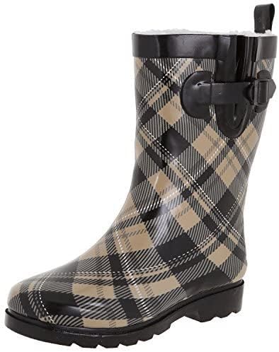 Amazon.com: Capelli New York - Botas de lluvia confortables con forro para  mujer. Pantorrilla alta y media, Beige, 6 : Ropa, Zapatos y Joyería