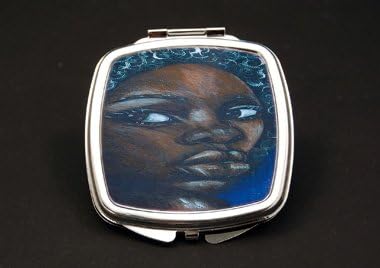 Ebony Girl Dual Mirror Compact (African American Dual Mirror Compact)