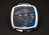Ebony Girl Dual Mirror Compact (African American Dual Mirror Compact)