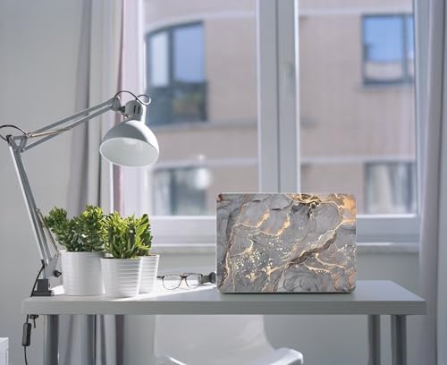 Funda MacBook Pro 14 rígida mármol C para modelos M4 M3 M2 M1 con protector de teclado 6